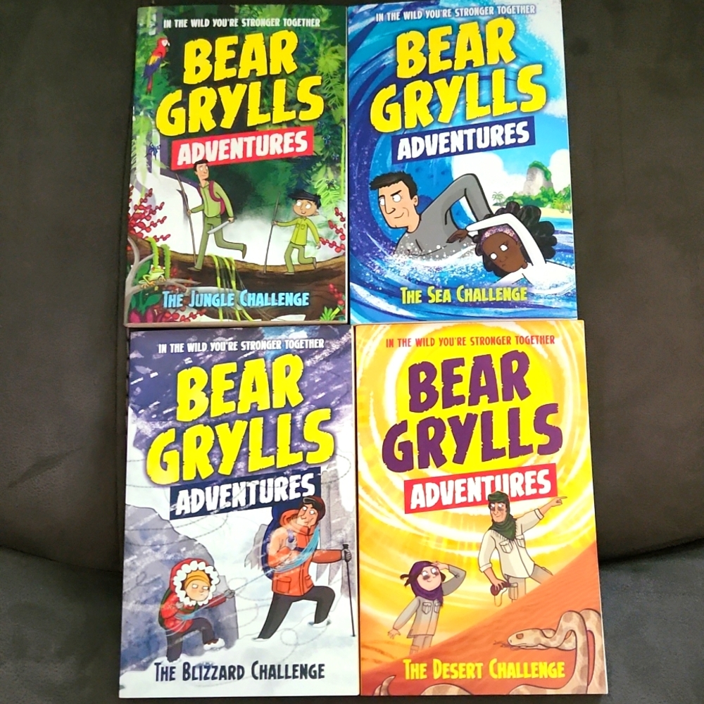 Brand NEW Bear Grylls Adventure Series 4 Book set paperback‎
